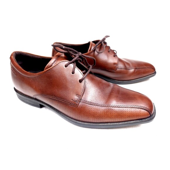 Men`s ECCO Edinburgh Tie Oxford Shoes Leather  Size 41 US 7-7.5 Brown main image 9